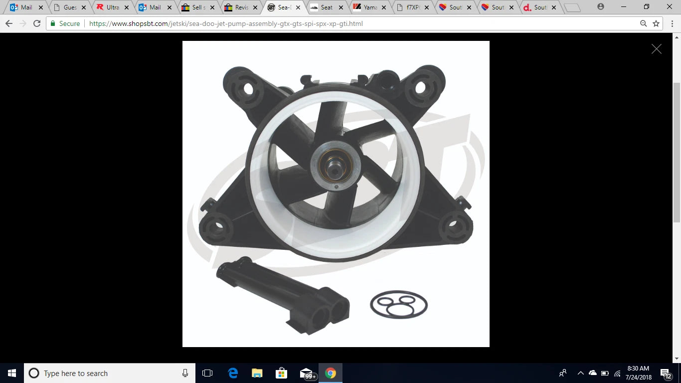 Set of 2 Impellers & Jet Pumps for SeaDoo Speedster (1995) 15/21 & 14/20