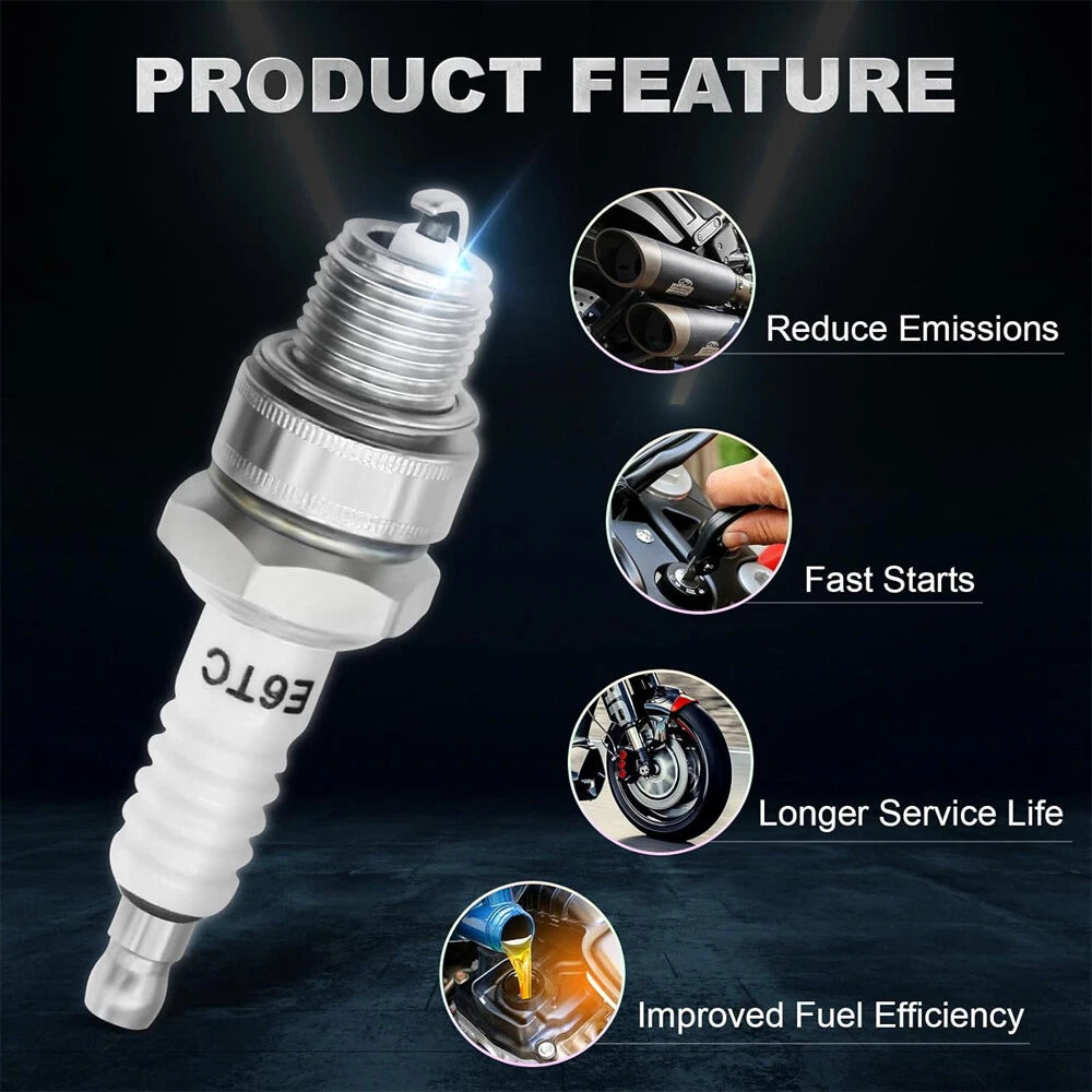 Spark Plug for Yamaha PW50, PW80, PW60, LT50, LT80 (50cc-110cc) E6TC BP6HS