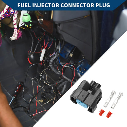 2 Pin Fuel Injector Connector Plug Female Wire Terminal for Honda (1Set)