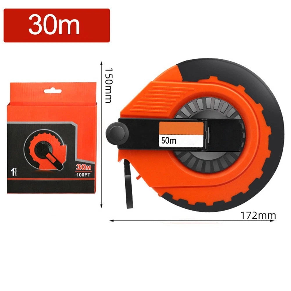 30M/50M Telescopic Tape Measure for Pro Grade Use - Rubber Coating, Grip