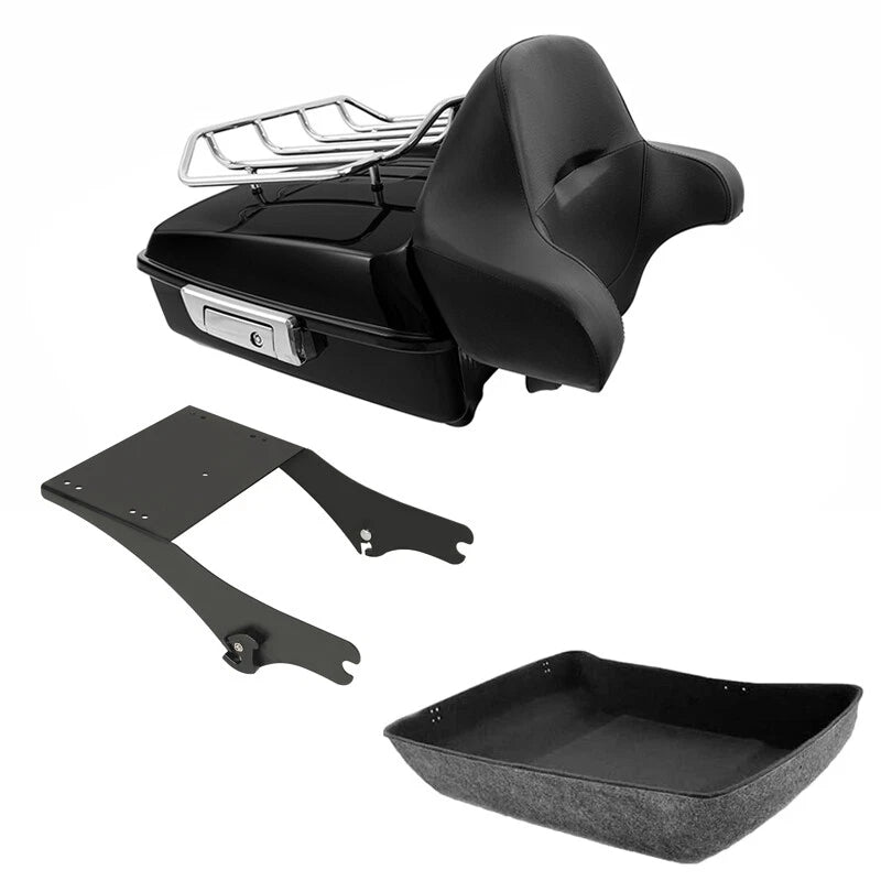 Trunk Backrest Top Rack Mount for Harley Touring Road King (1997–2008)
