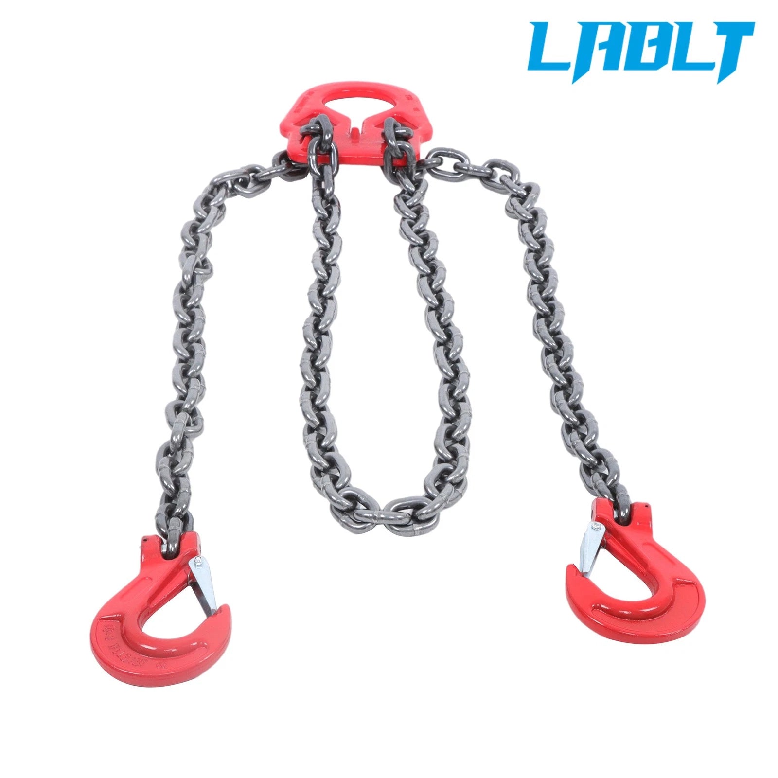 2X 3/8" × 10' G80 Chain Sling with Grab Hooks (7100 lbs)