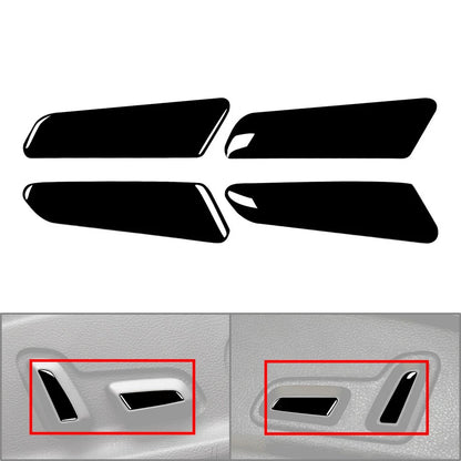 Piano Black Seat Adjustment Button Cover Trim for Audi A4 B9 A5 (2016–2023)