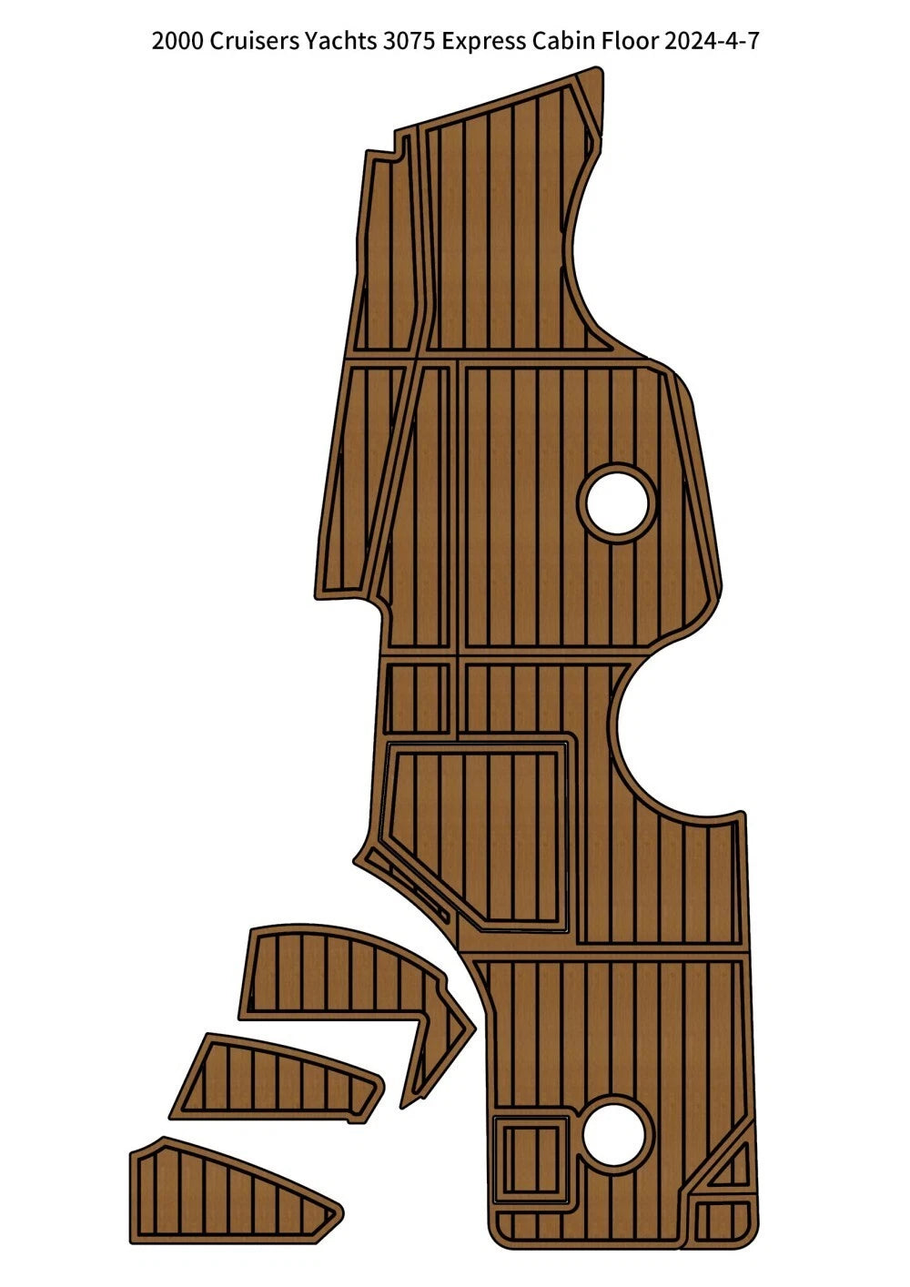 EVA Foam Teak Decking Flooring for Cruisers Yachts 3075 Express (2000)