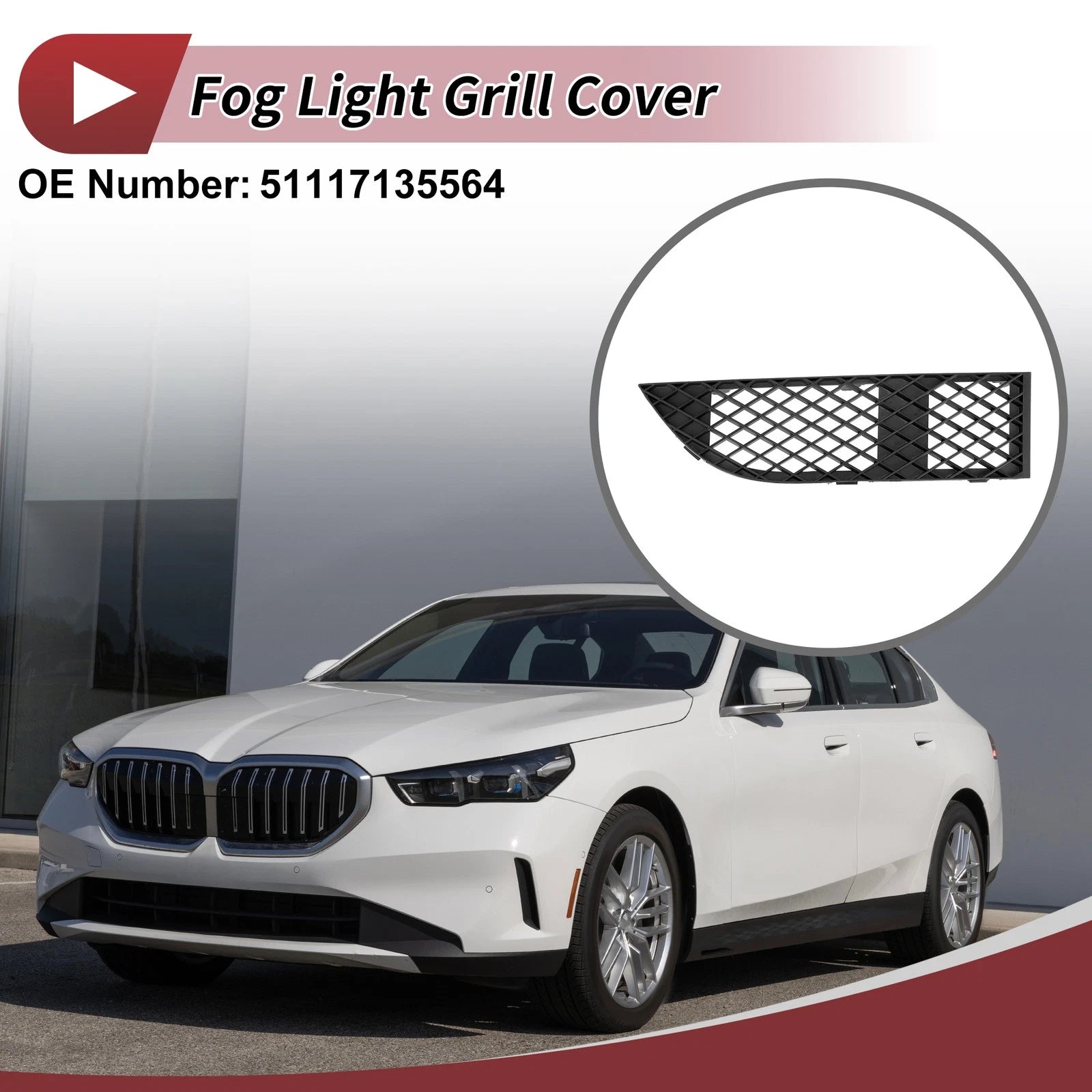 Front Right Fog Light Grille Replacement for BMW 750Li (2006–2008)