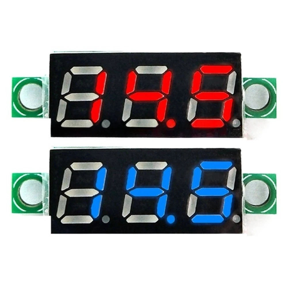 LED Voltmeter 0.28 Inch for DC 5-30V Circuits (High Accuracy 3%)