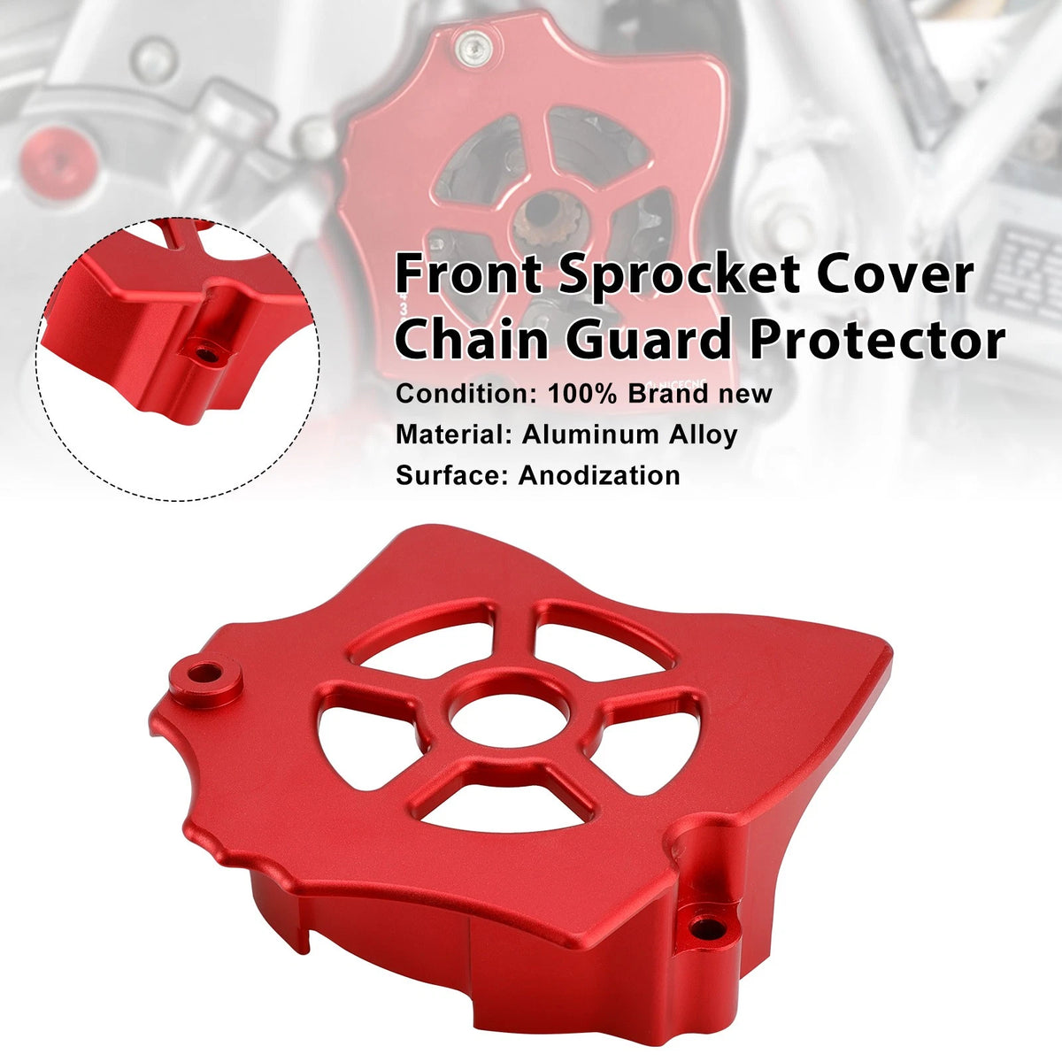 Front Sprocket Cover Chain Guard for Honda XR650L (1993–2025) Red