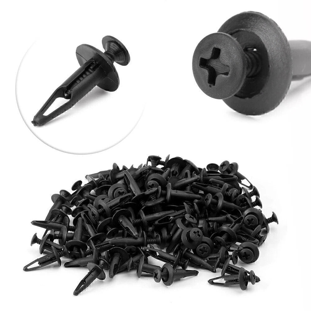 100PCS Push Type Rivet Retainer Fasteners for Ford