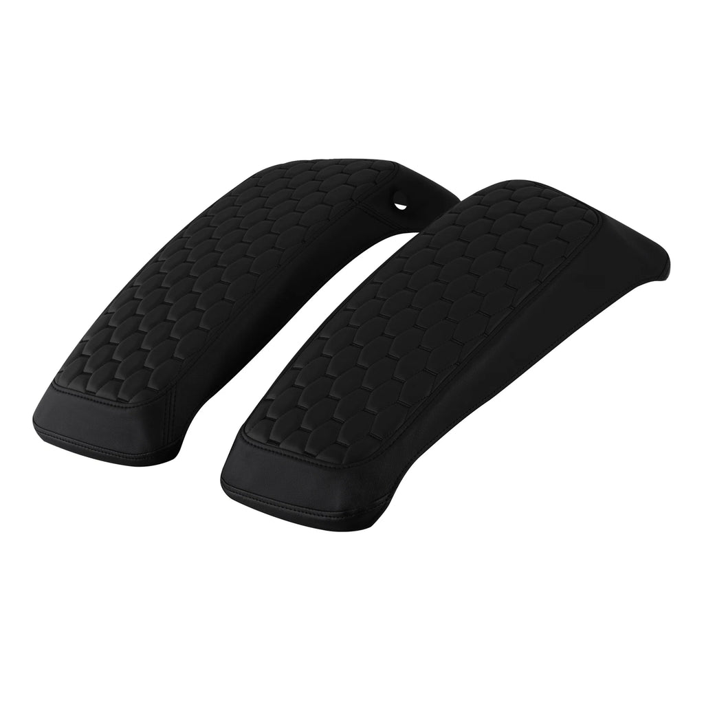 Black Hard Saddlebag Lid Covers for Harley Touring Electra Glide (2014–2023)