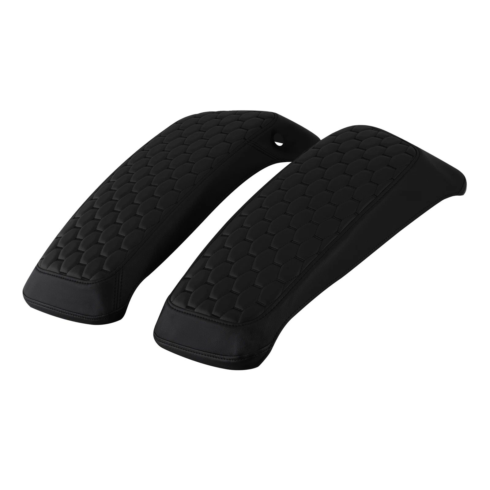 Black Hard Saddlebag Lid Covers for Harley Touring Electra Glide (2014–2023)