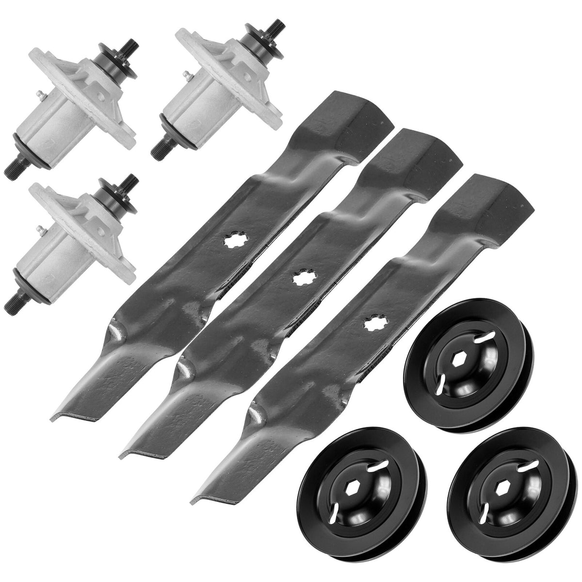 48 Inch Deck Spindle and Pulley Blade Replacement for John Deere Z245 (2012–2018)