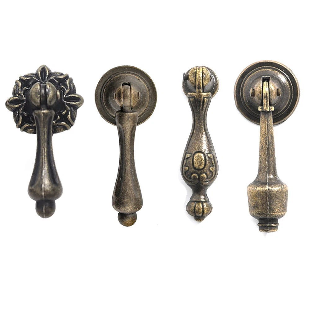 2/5/10Pcs Vintage Furniture Door Pull Handle Cupboard Drawer Knob Cabinet Pulls