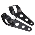 Side Mount Headlight Clamp Brackets for Motorcycle (34-46mm Fork Tubes)