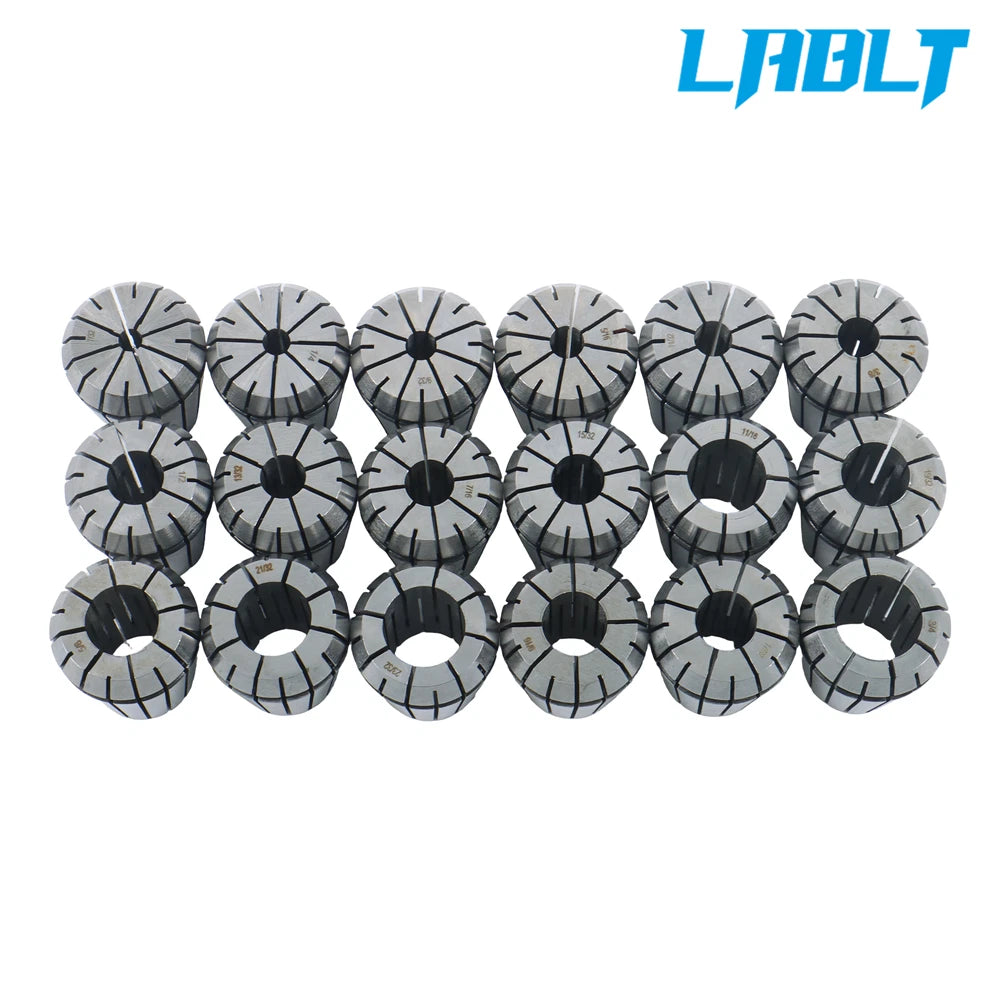 18Pcs ER32 Collet Set for CNC Machines (Precision T.I.R. .0002")