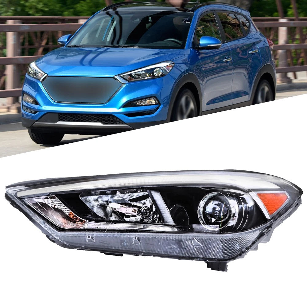 Halogen w/LED Driver Side Headlight Assembly for Hyundai Tucson (2016–2018)