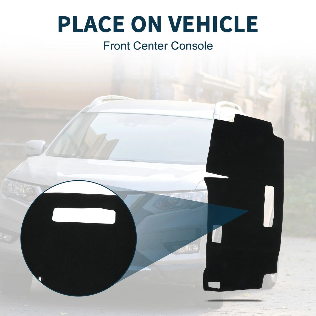 Dashboard Cover Mat for Nissan Serena C28 (2015–2024) with Sticker Black