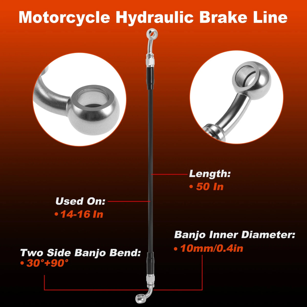 Brake Hose Oil Line Handlebar for Harley Davidson (2004) No. 46400-04