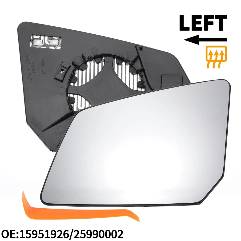 Heated Left Side Mirror Glass Replacement for Chevrolet Traverse (2009–2017)