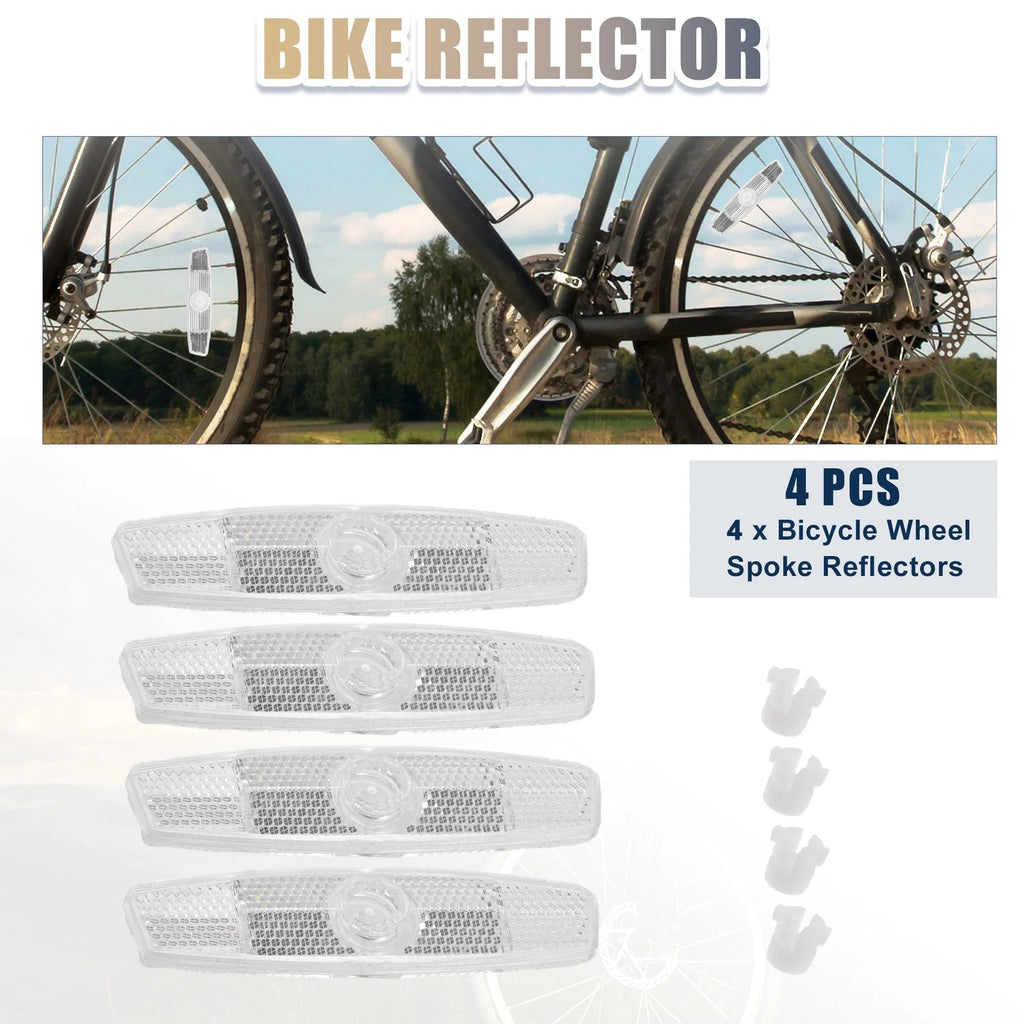 Bike Reflector Set Front Rear 4 Pack for Universal Bicycle (Any Year)