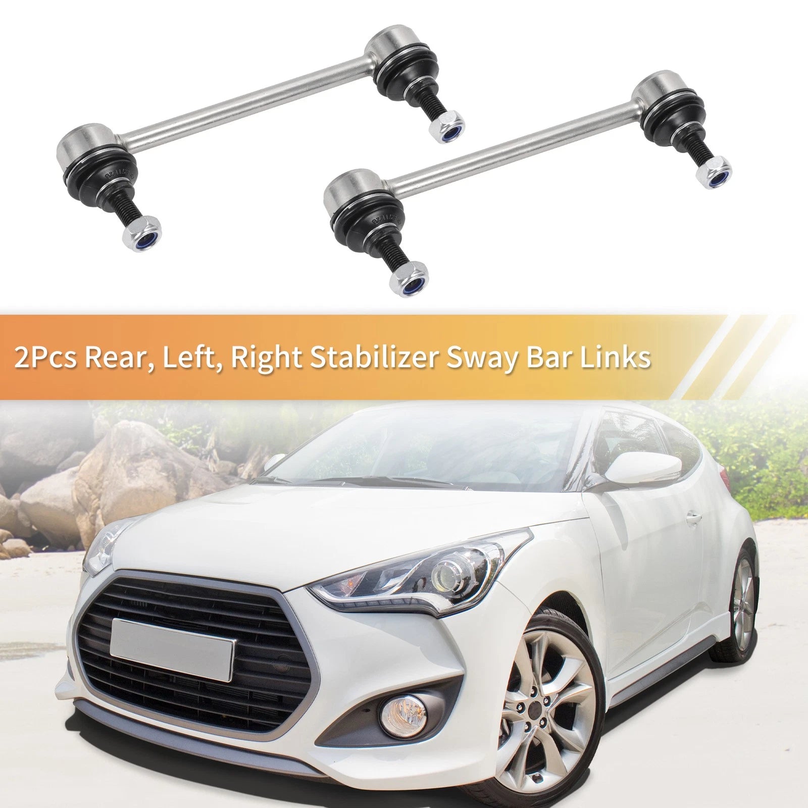 2pcs Rear Stabilizer Sway Bar Link Replacement for Hyundai Elantra (2007–2010)