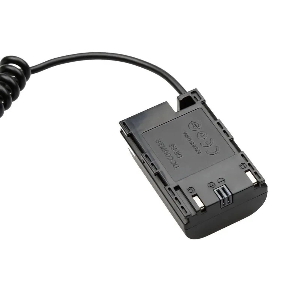 Decoded LP-E6 Dummy Battery DR-E6 DC Coupler for Canon 5D4 7D2 70D R5 R6 (2016–2023)