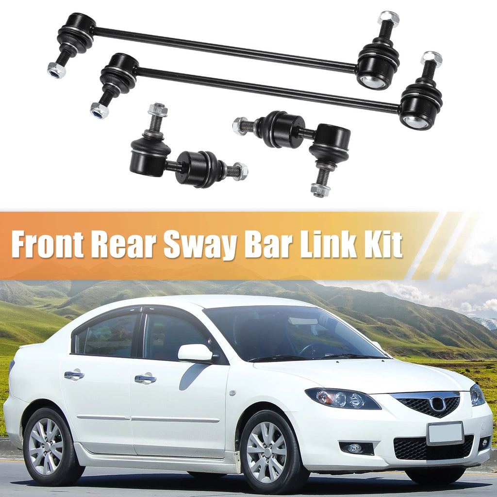 4PCS Front Rear Sway Bar Stabilizer Link Replacement for Mazda 3 (2004–2010)