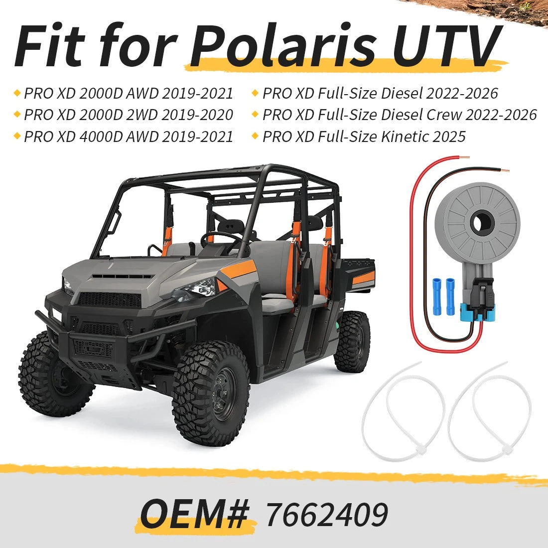 Gear Position Sensor & Idle Air Control Valve Pigtail Harness for Polaris PRO XD (2019–2023)