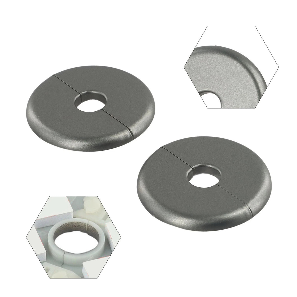 Radiator Pipe Covers for 14mm-16mm Pipes (Replacement Accessories)