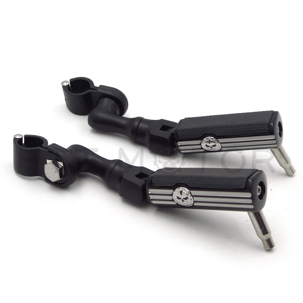 Footpeg Mounting Kit for Gear Skull (1.5", Black, Short, Angled)