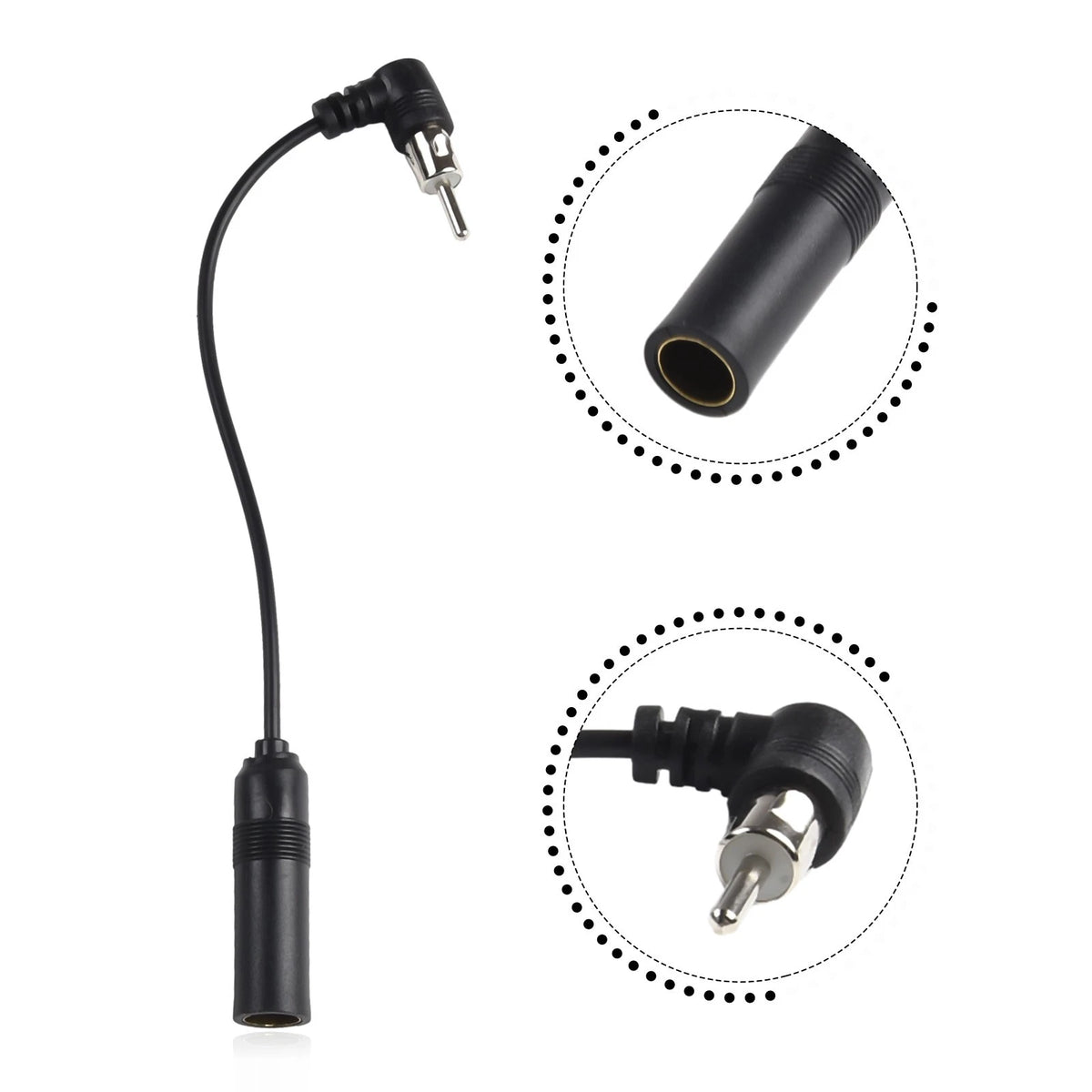 Antenna Adapter for Car Audio (Wear Resistant, Black Color)