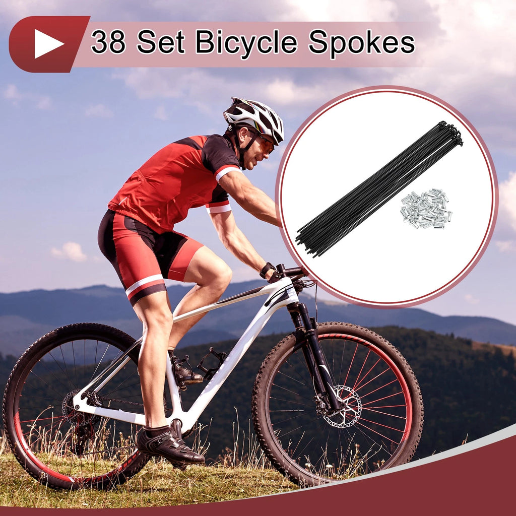Bicycle Spoke Set Carbon Steel 232mm for 14G Wheel (2000–2000)