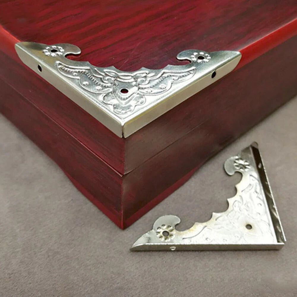 12pcs Antique Metal Jewelry Box Corner Protector Edge Guard Hardware