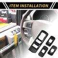 Set Front Rear Door Window Switch Panel Cover Trim for Ford F-150 (2015–2020)