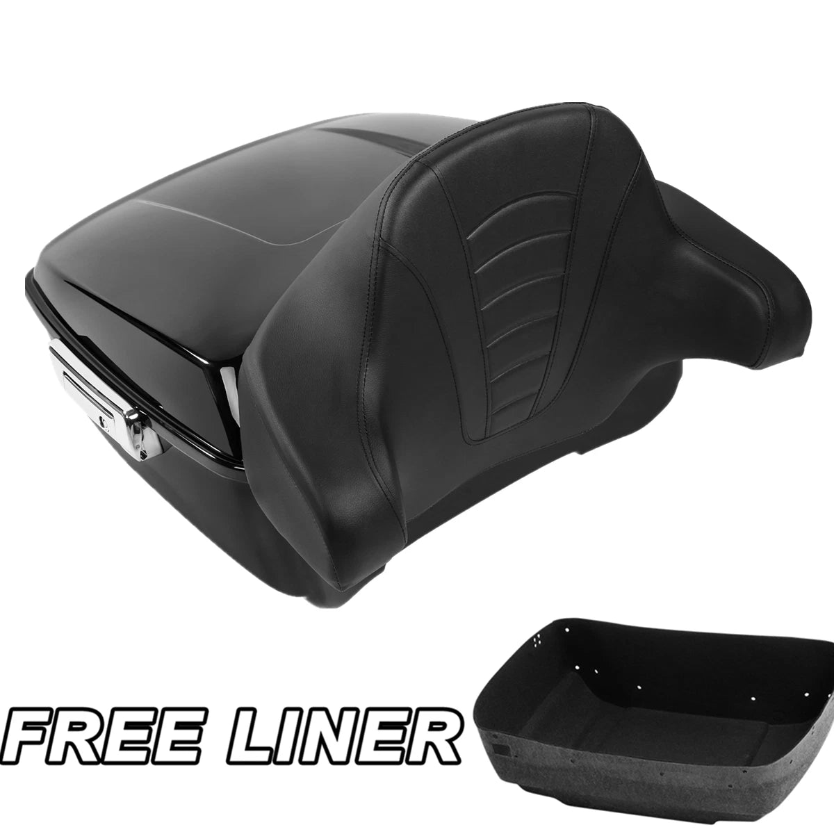 King Trunk with Backrest Pad for Harley Touring Models (2014–2026)