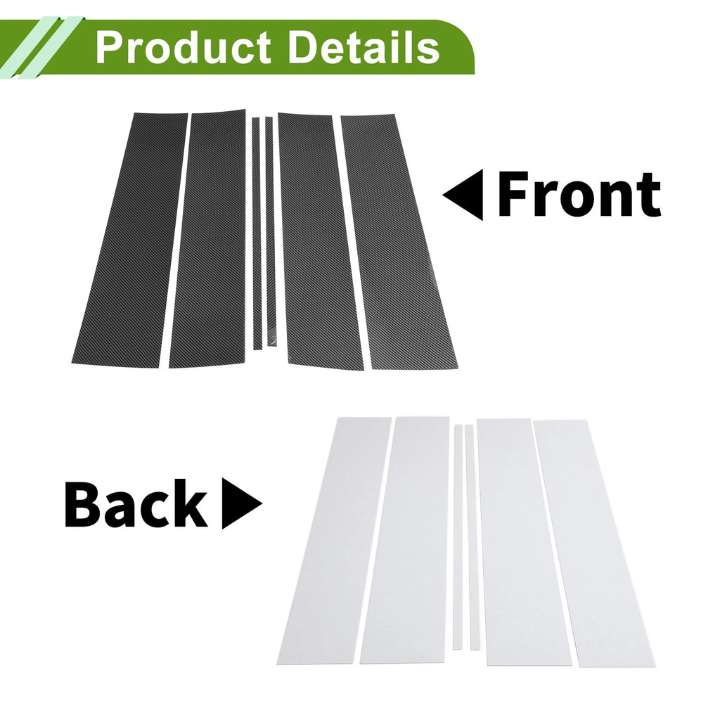 6 Pcs Pillar Window Trim Replacement for Chevy Suburban (2021–2023)