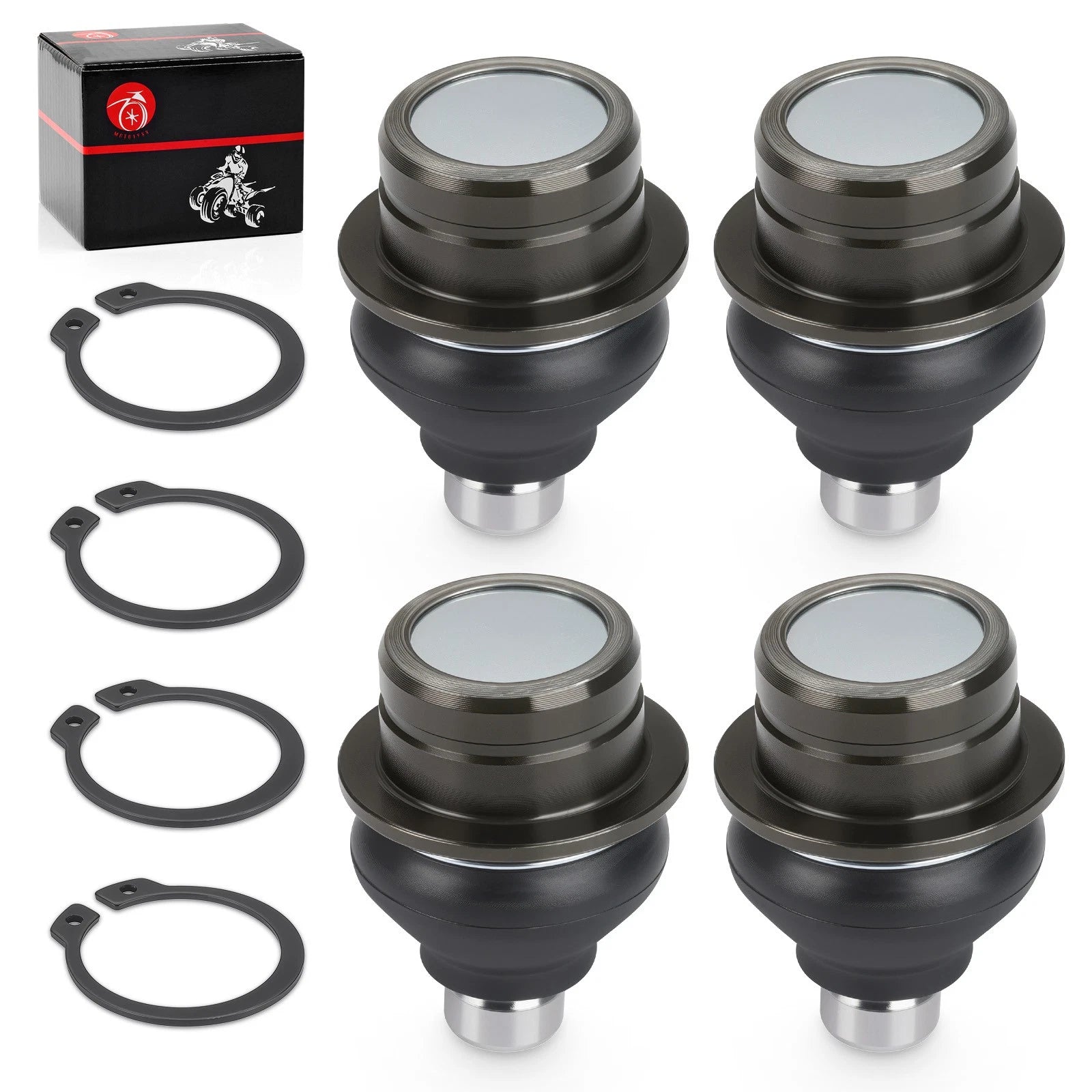 Set of 4 Ball Joints for Suzuki Vinson 500 4x4 (2002–2007) Upper + Lower