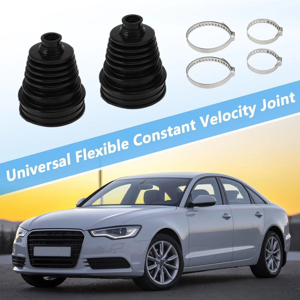 2pcs Universal CV Joint Boot with 4 Clamps CV Boot Repair Kit