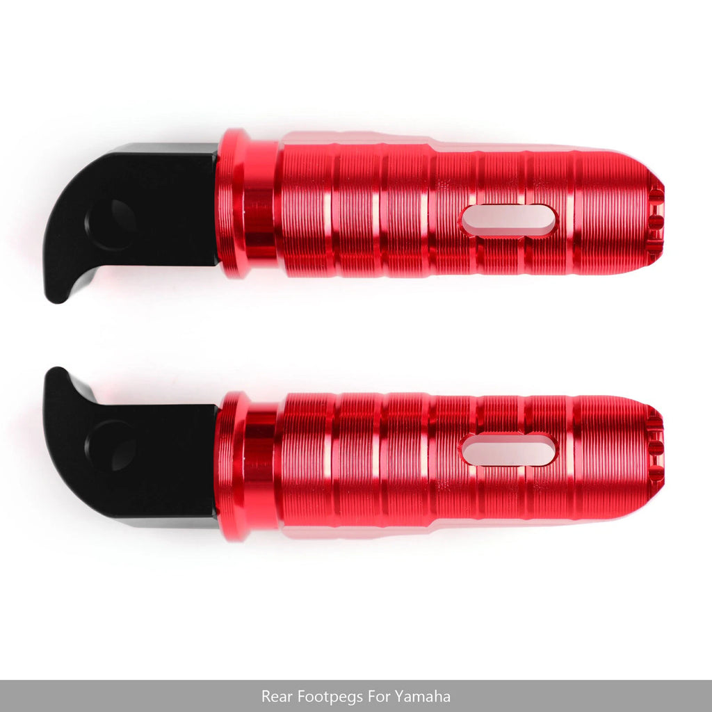 Rear Foot Pegs for Yamaha MT-10, FZ-10, MT-09, FZ-09, MT-07, FZ-07, YZF R3, R25 (2016–2023) Red T9