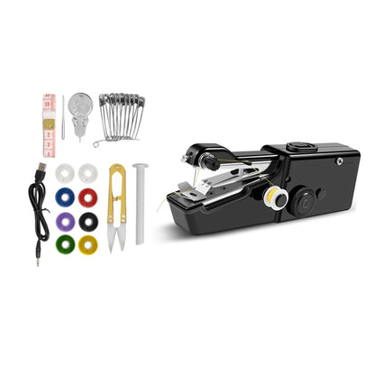 Handheld Mini Sewing Machine Tool Set with Accessories for Universal Use