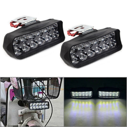 2X 12-LED Motorcycle Front Headlight Spot Fog Light for ATV UTV