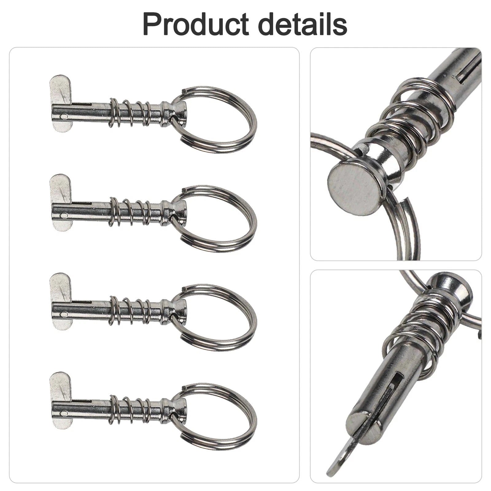 Spring Pins with Pull Rings for Boat Awning (Universal Fit)