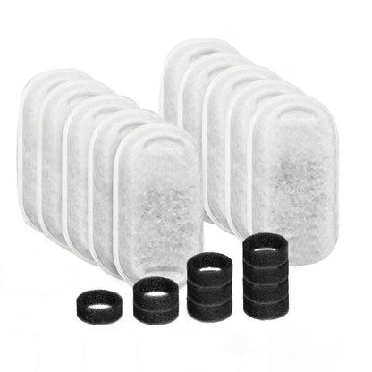 20PCS Water Fountain Filters for Pet Drinking Waterer Kit