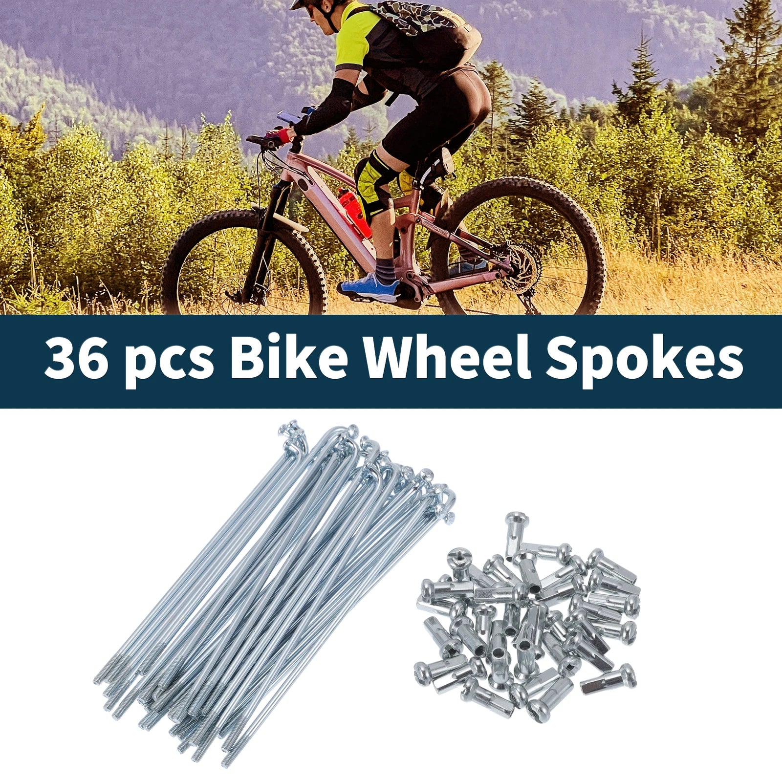Bicycle Spokes Nipple Set 13G 94mm Steel Galvanized Universal (Universal)