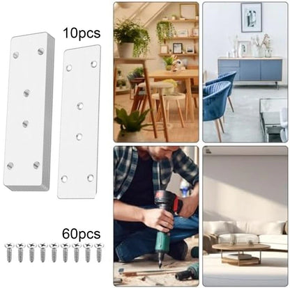 Flat Piercing Connectors for Furniture Repair - Rust-Resistant, Seamless Installation
