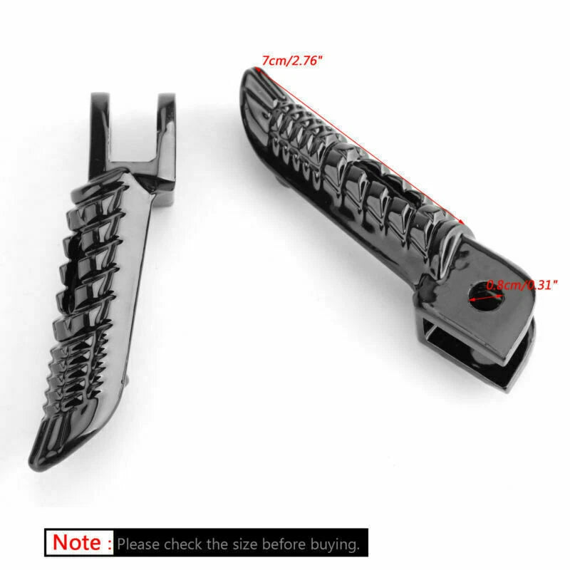Front Foot Peg Footrest for Suzuki GSXR600 GSXR750 GSXR1000 (2005–2014) Black T9