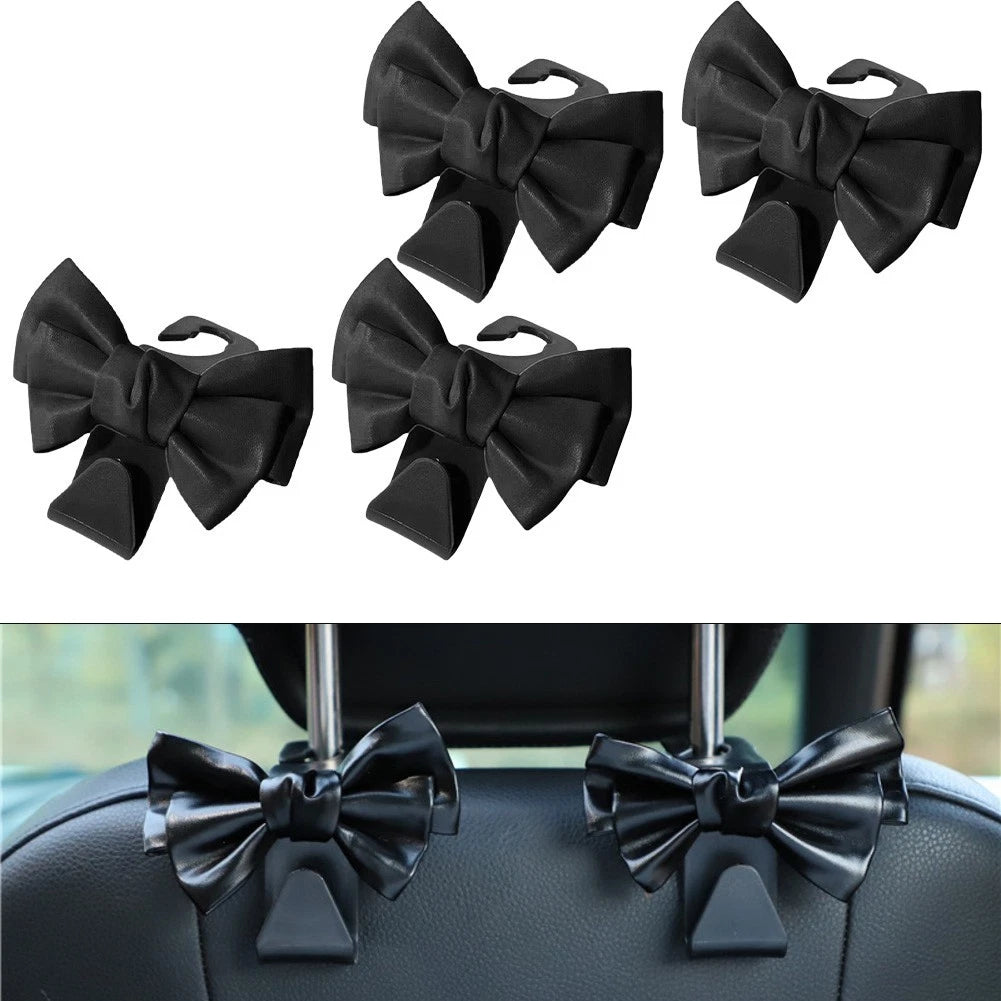 Set of 4 Headrest Hooks for Car Seats - Handbag & Umbrella Storage