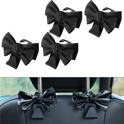 Set of 4 Headrest Hooks for Car Seats - Handbag & Umbrella Storage