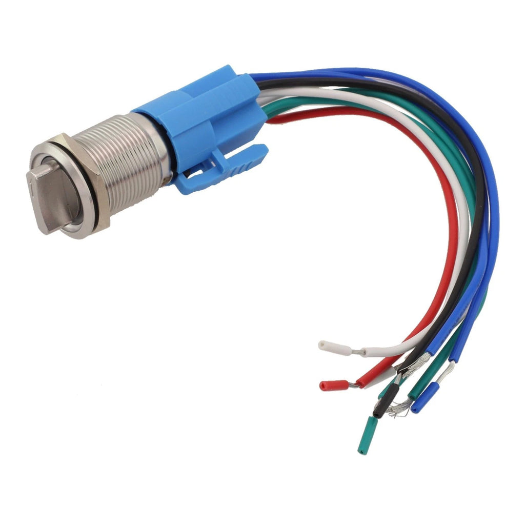 19mm Selector Rotary Switch Latching 3 Positions 2NO 2NC 36V