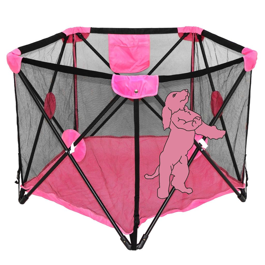 Safety Playpen for Infants Toddlers (Portable, Foldable, Mesh)