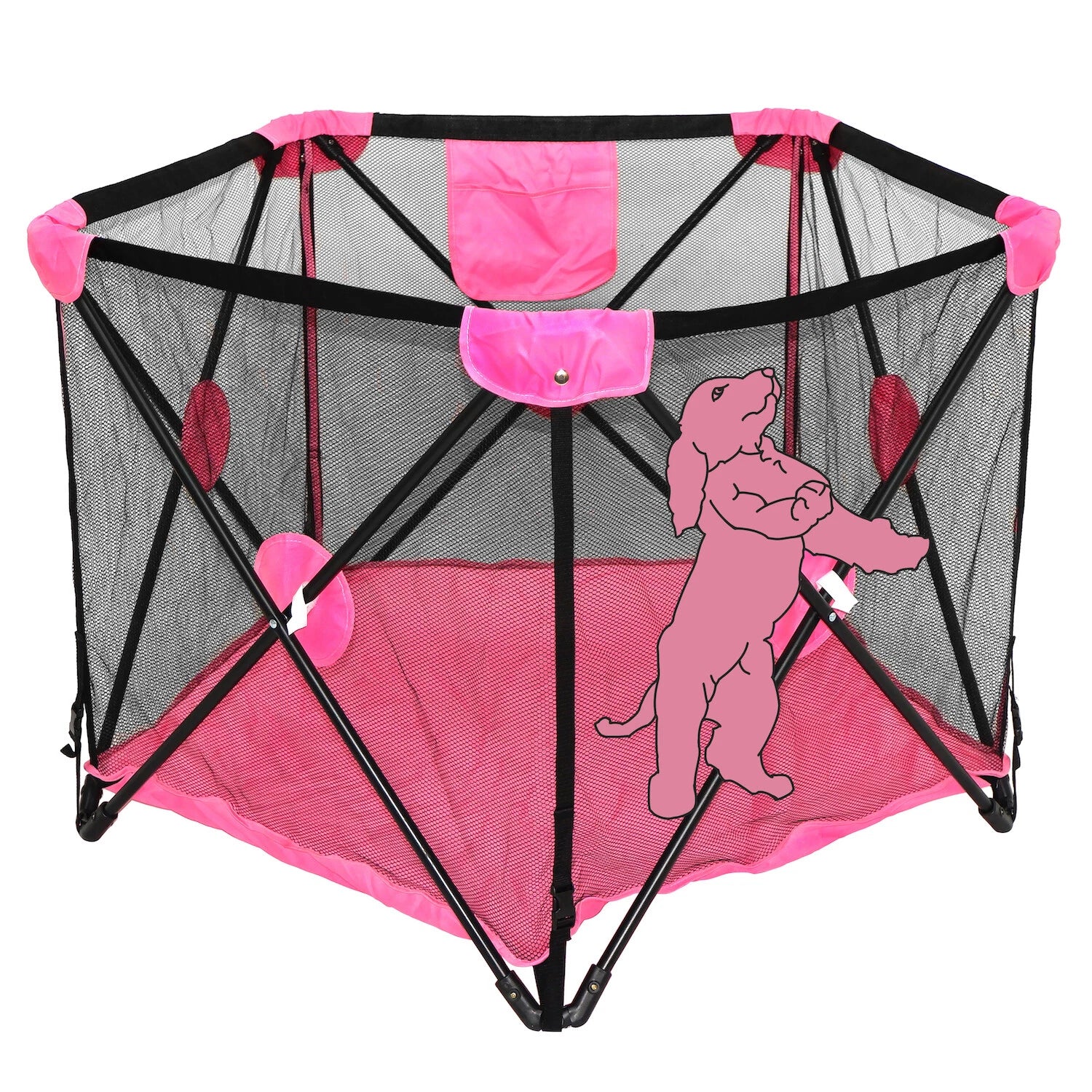 Safety Playpen for Infants Toddlers (Portable, Foldable, Mesh)